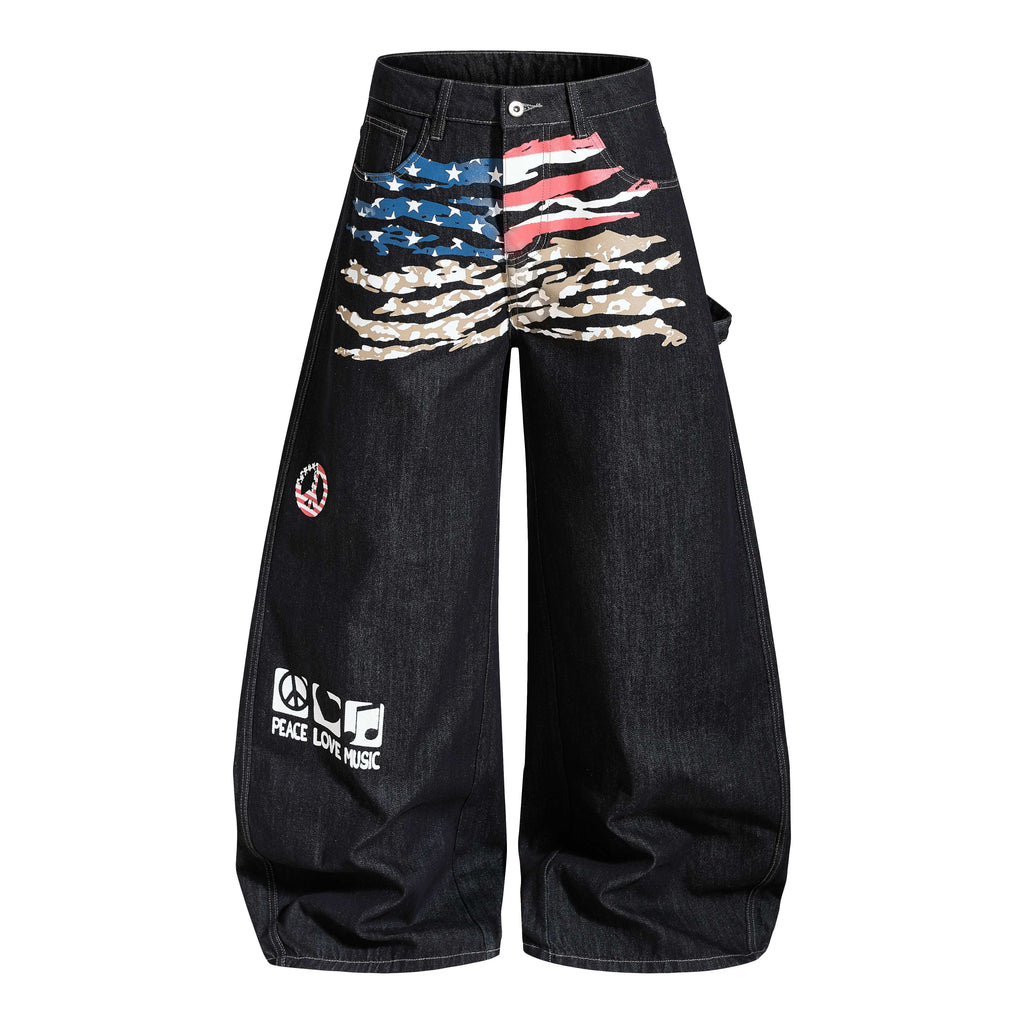 Omirad Vintage Flag Baggy Jeans