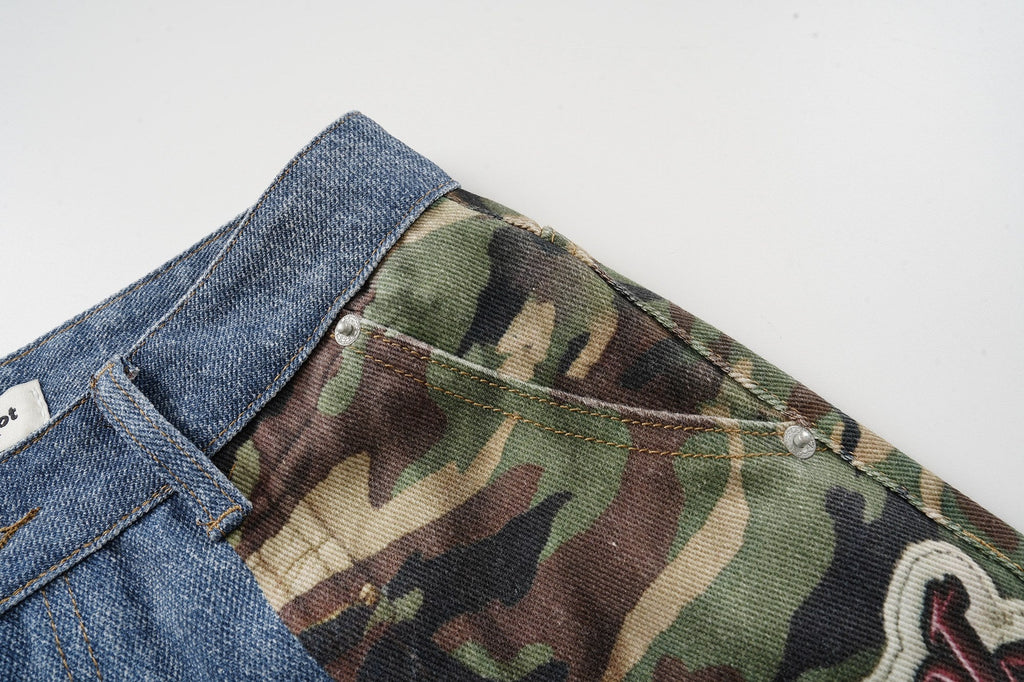 Omirad Camo Patch Denim Jorts