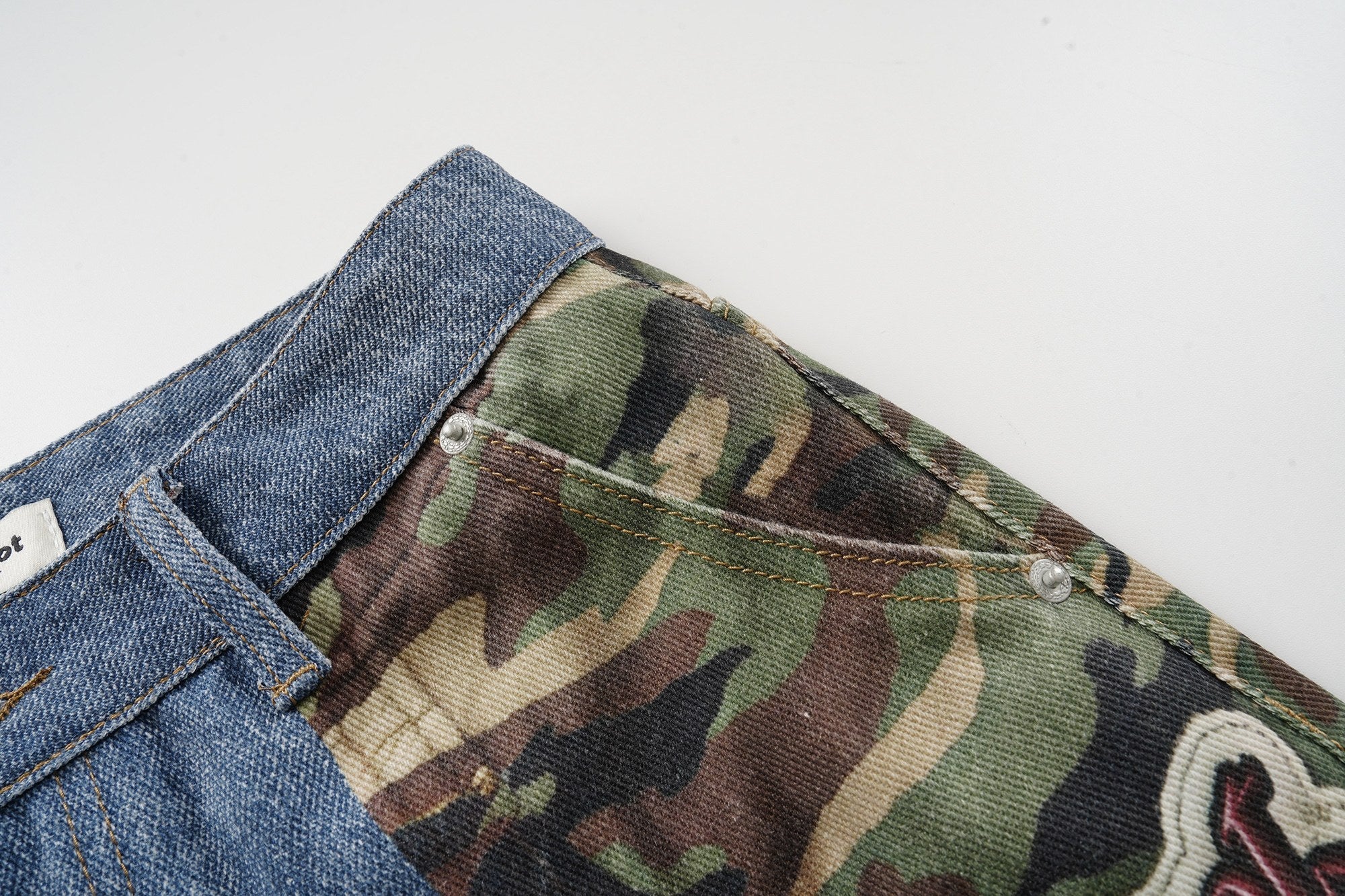 Omirad Camo Patch Denim Jorts