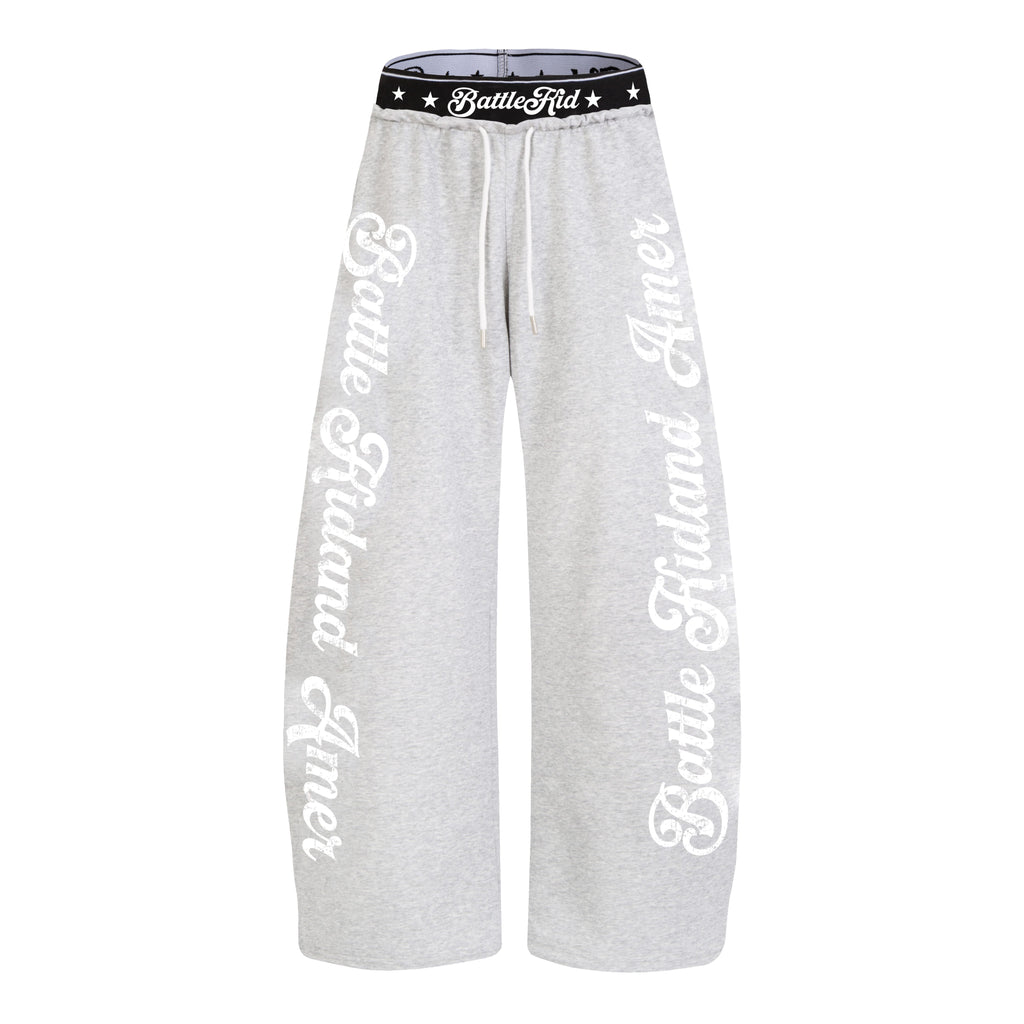 Omirad Script Logo Wide-Leg Sweatpants