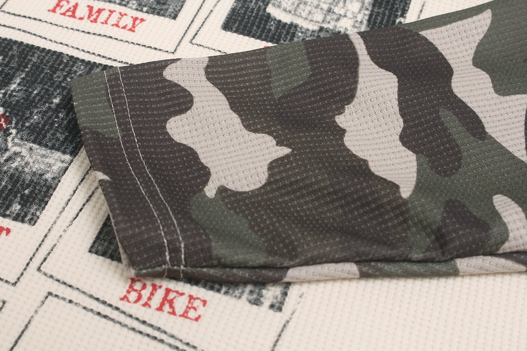 Omirad Camo Sleeve Graphic Waffle Long Sleeve