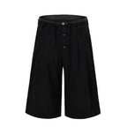 Omirad Pinstripe Wide-Leg Shorts