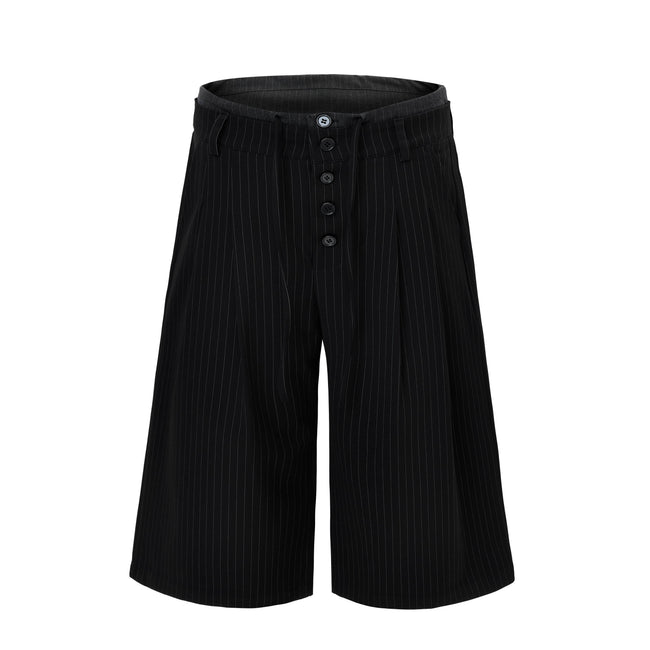Omirad Pinstripe Wide-Leg Shorts Main Image