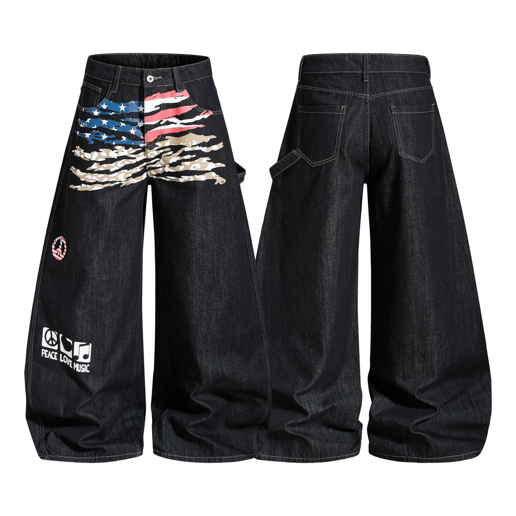Omirad Vintage Flag Baggy Jeans