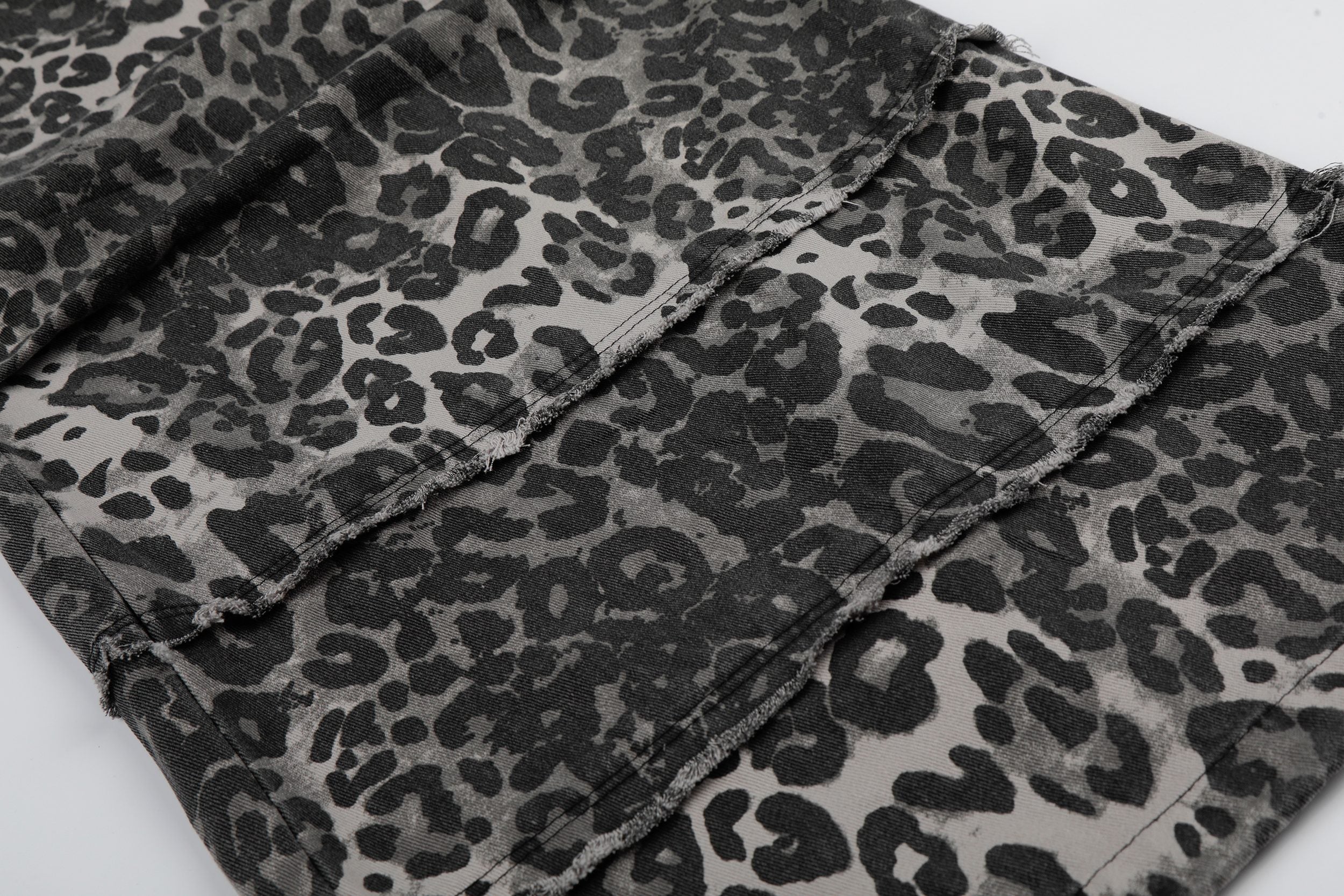 Omirad Leopard Patchwork Wide-Leg Pants