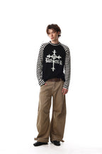 Omirad Cross Graphic Raglan Long Sleeve Tee