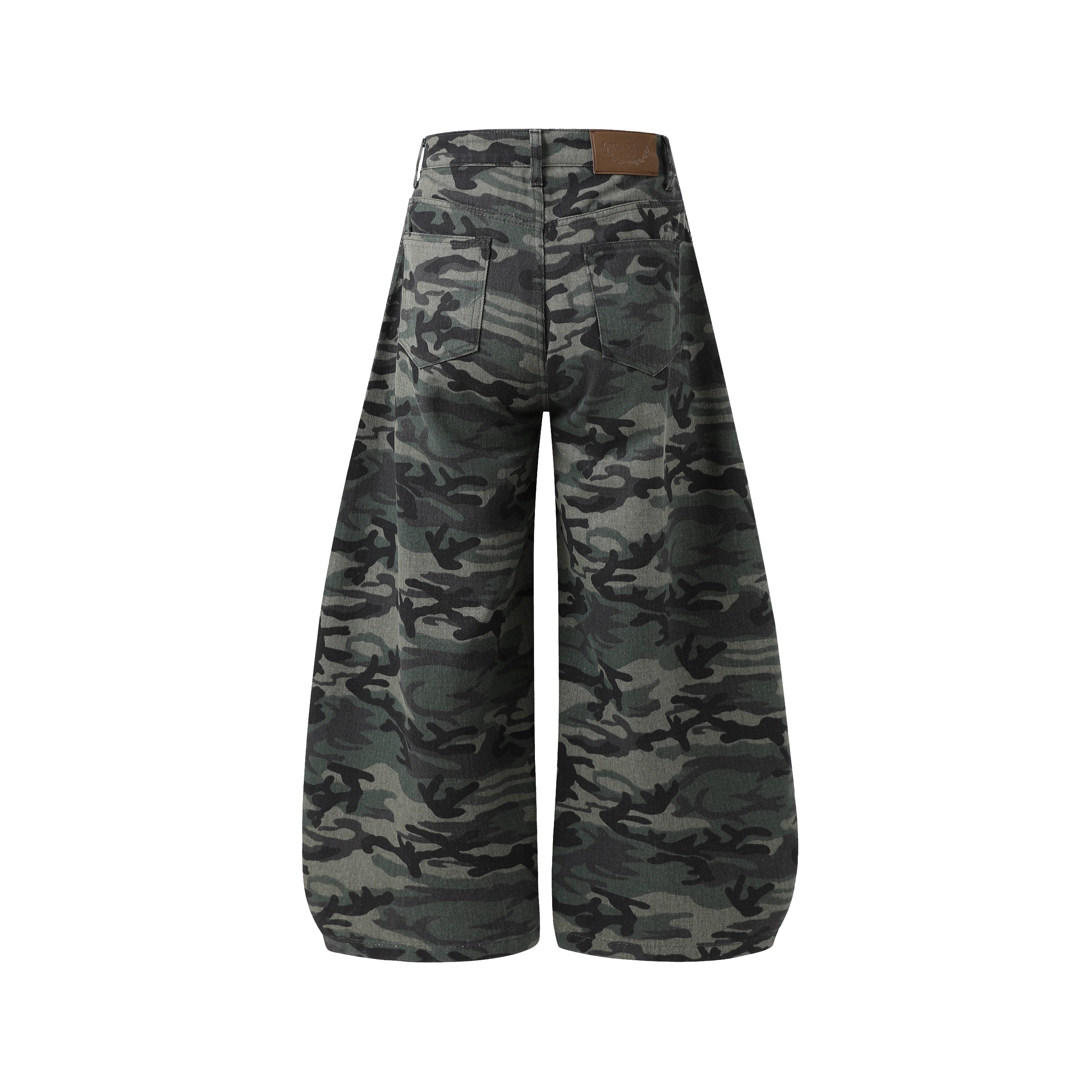 Omirad Camouflage Wide-Leg Jeans