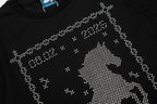 Omirad Rhinestone Horse Graphic T-Shirt