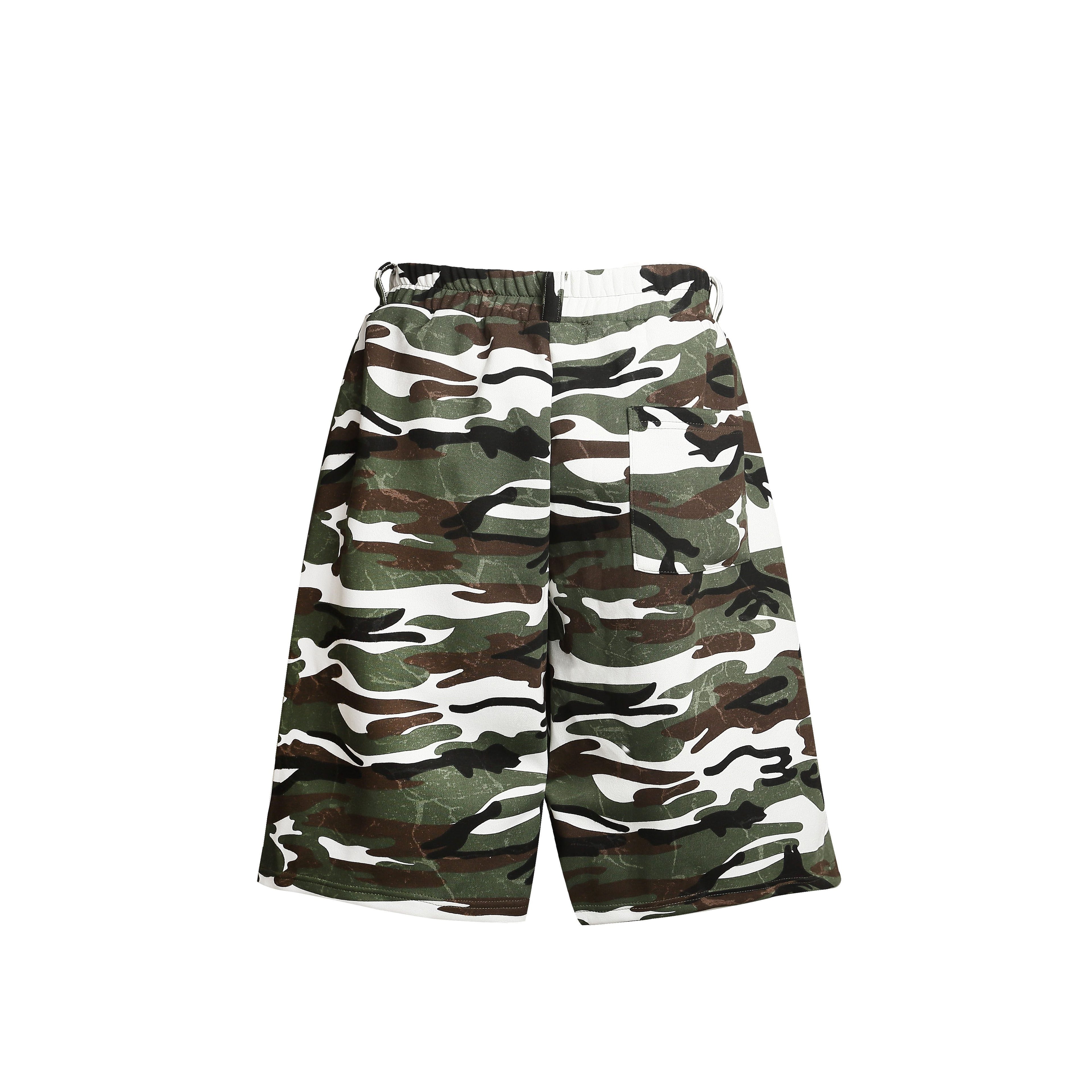 Omirad Camo Print Loose Shorts
