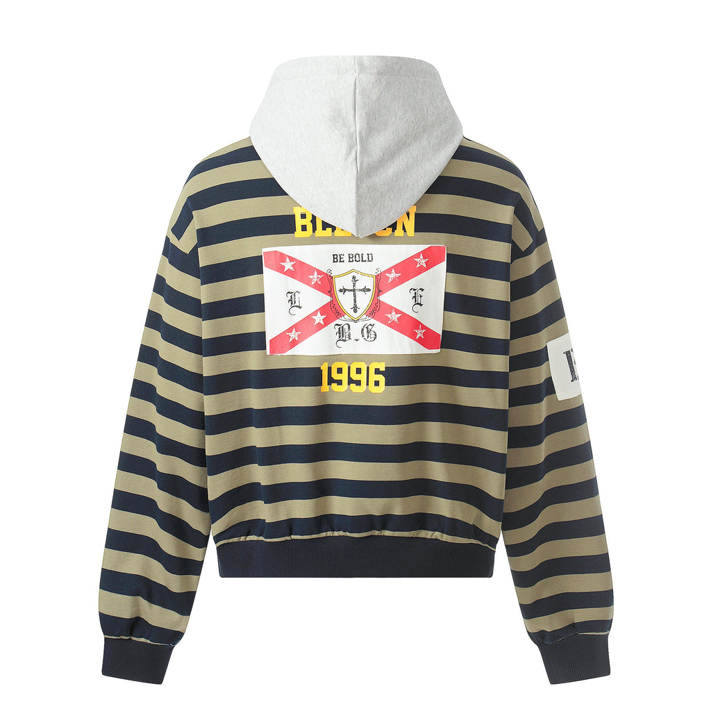 Omirad Striped Rugby Hoodie