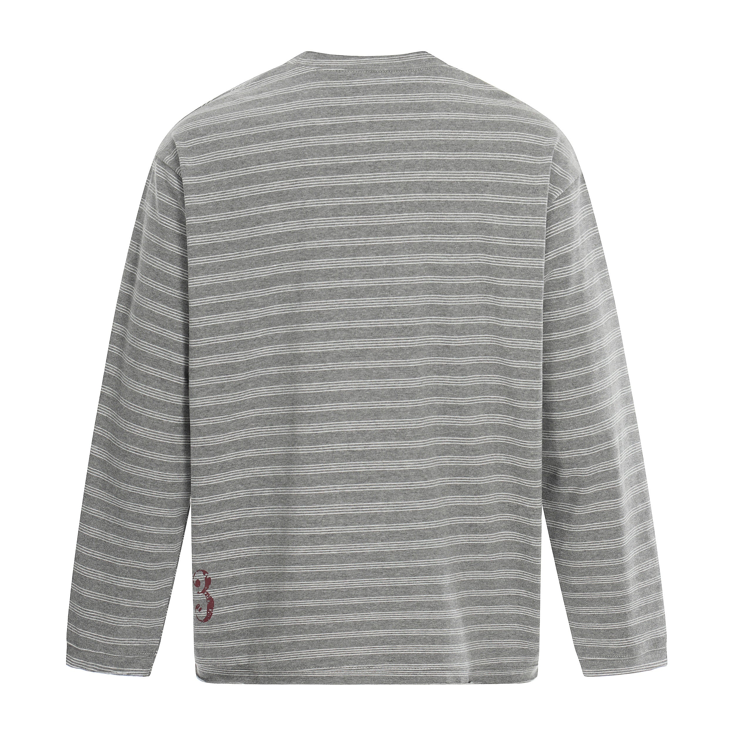 Omirad Striped Gothic Logo Long Sleeve Tee