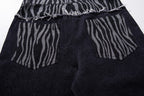 Omirad Layered Zebra Wide-Leg Jeans