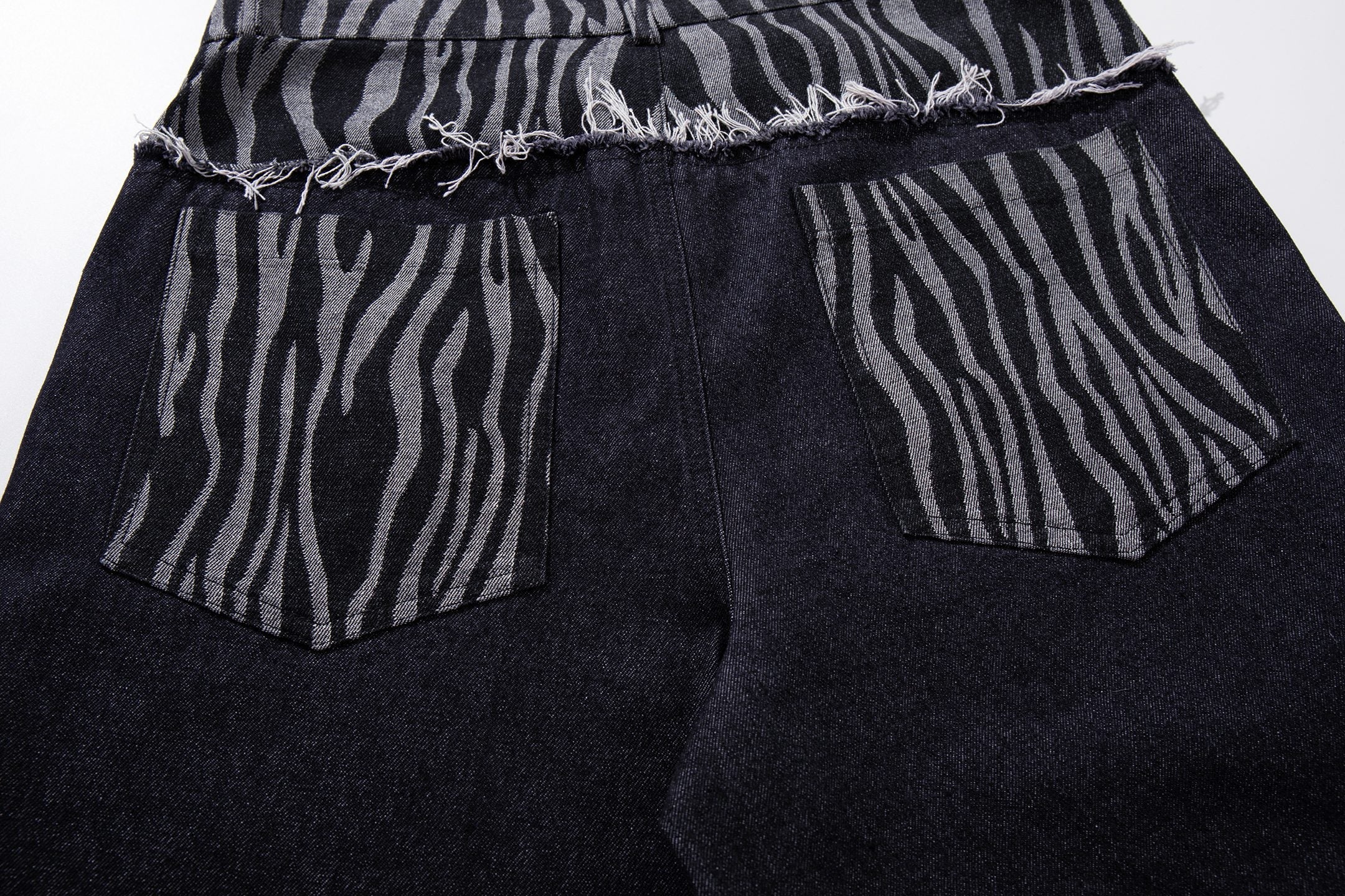 Omirad Layered Zebra Wide-Leg Jeans