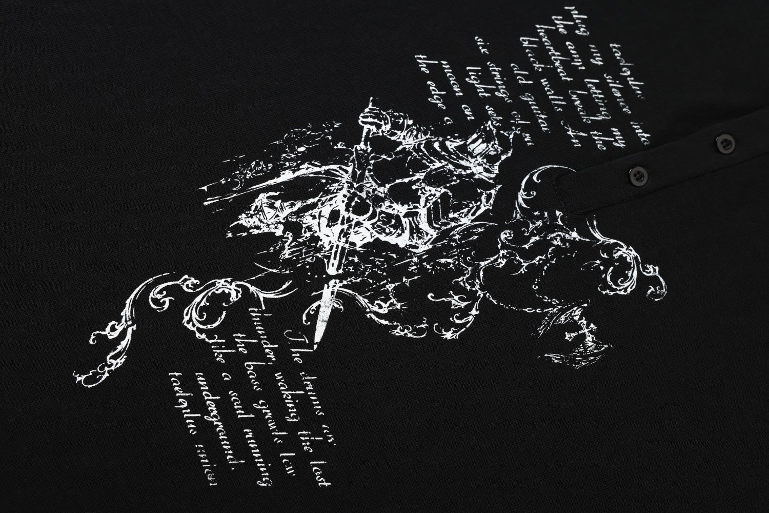 Omirad Vintage Sketch Henley Long Sleeve Tee