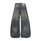 Omirad Vintage Whiskered Wide-Leg Jeans