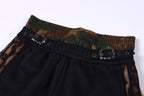 Omirad Leopard Trim Wide Shorts