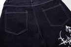 Omirad Gothic Script Wide-Leg Jeans