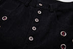 Omirad Eyelet Wide-Leg Jeans