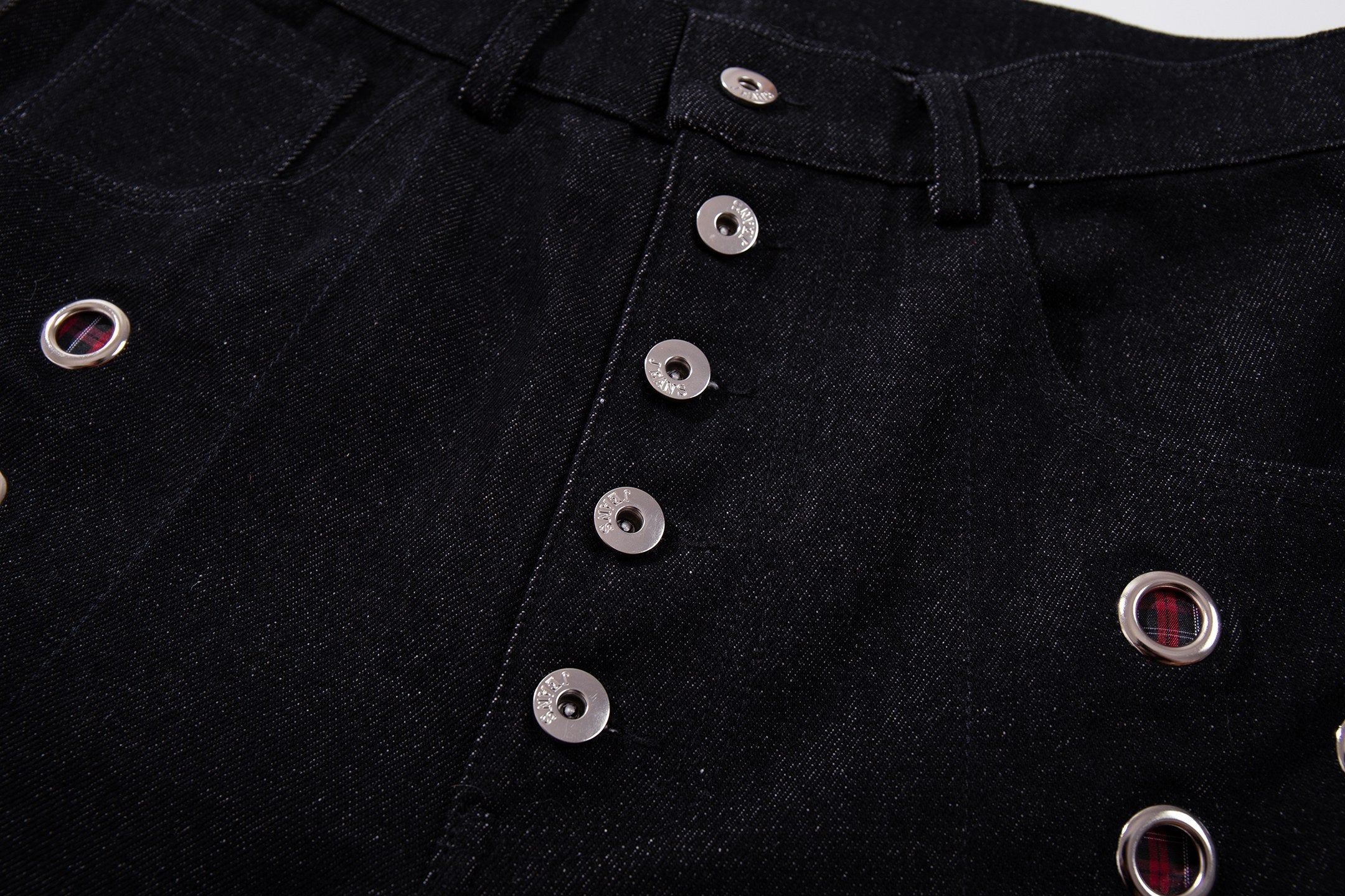 Omirad Eyelet Wide-Leg Jeans
