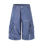 Omirad Distressed Utility Cargo Shorts