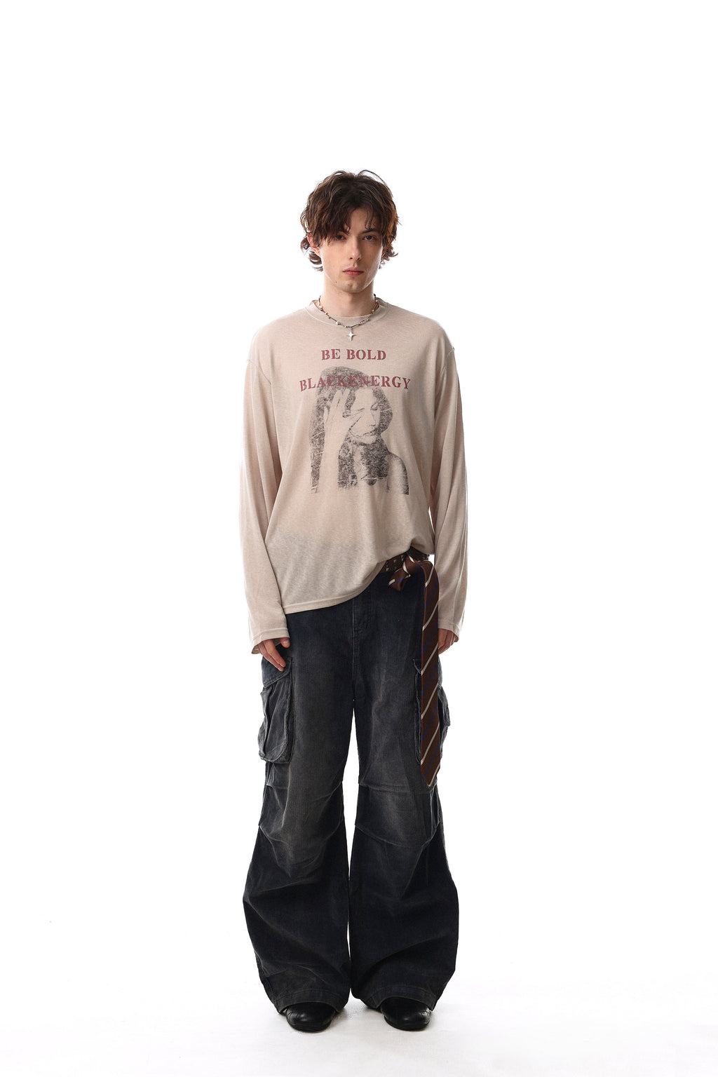 Omirad “Be Bold” Portrait Graphic Long Sleeve Tee