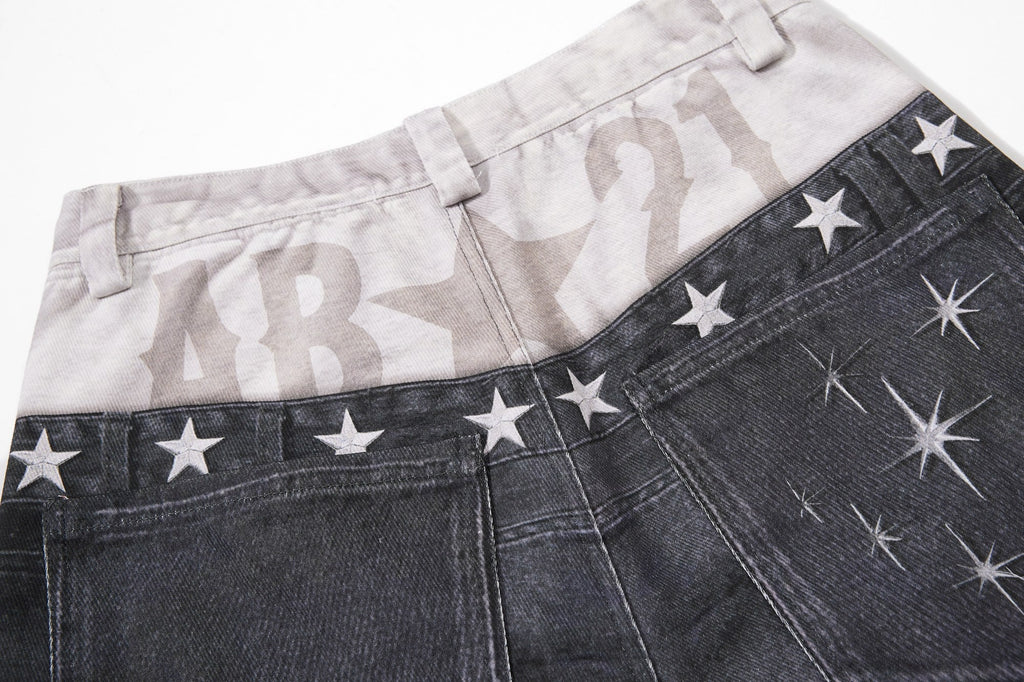 Omirad Layered Distressed Balloon Jeans