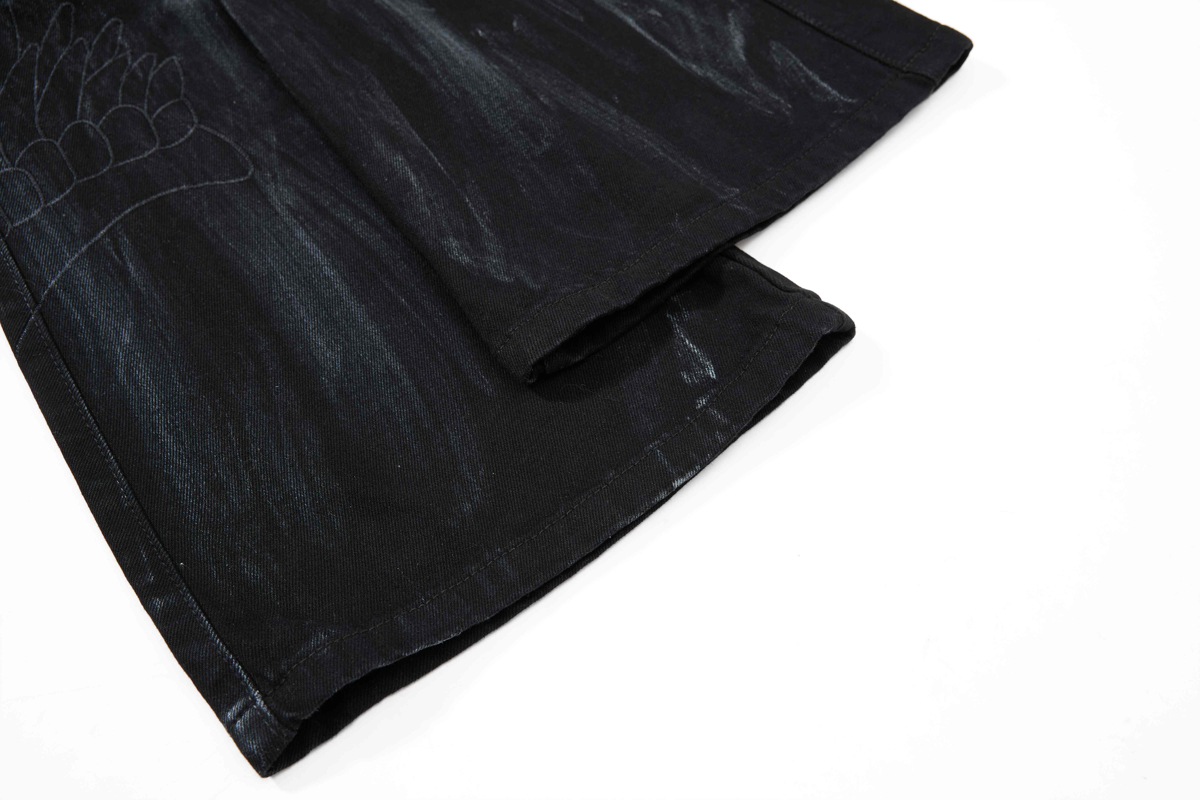 Omirad Washed Utility Flare Denim Jeans