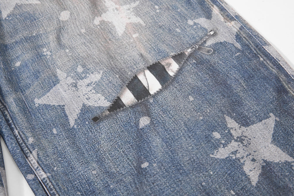 Omirad Layered Star Print Balloon Jeans