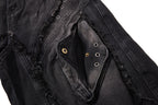 Omirad Distressed Panel Wide-Leg Denim Jeans