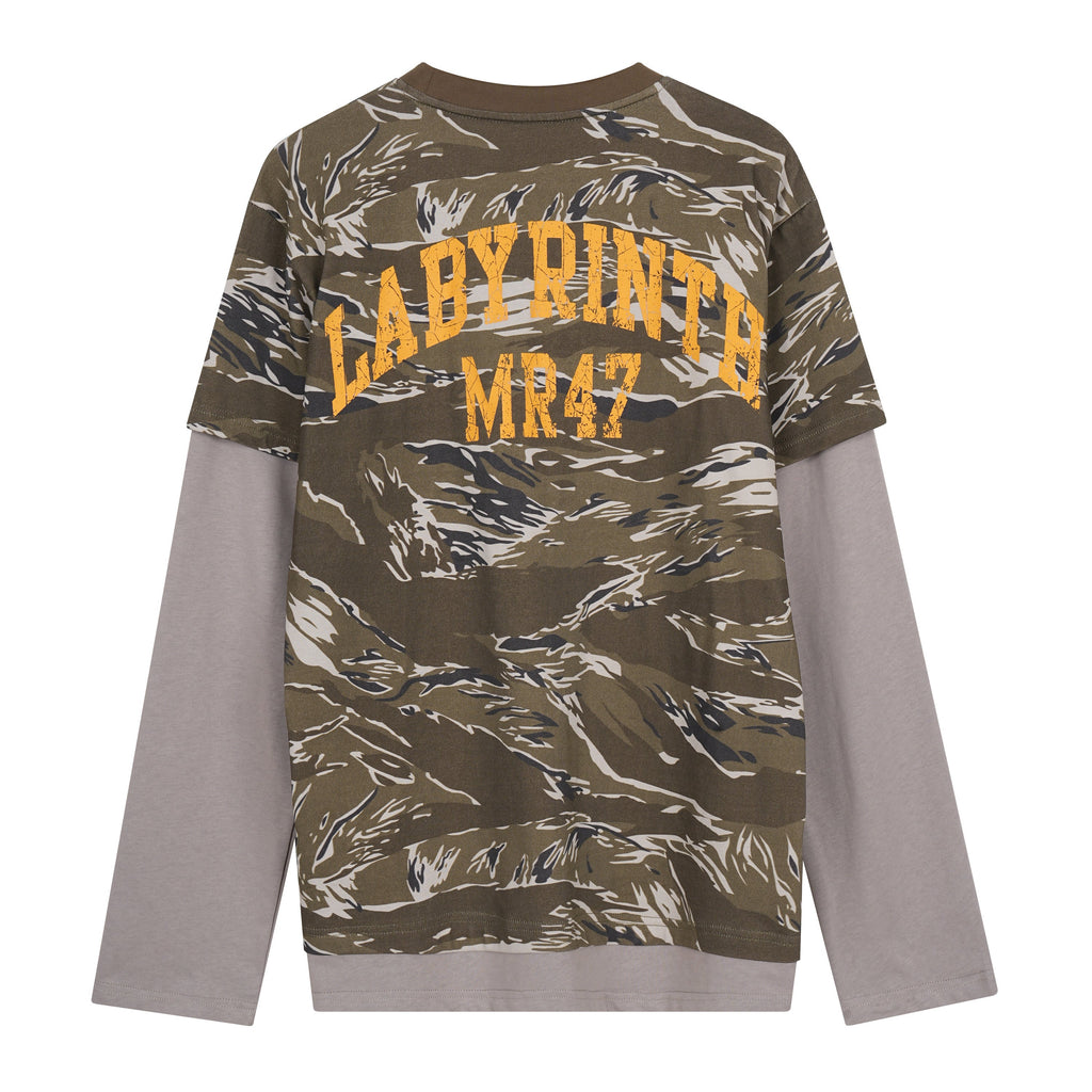 Omirad Camo Layered Long Sleeve Tee*