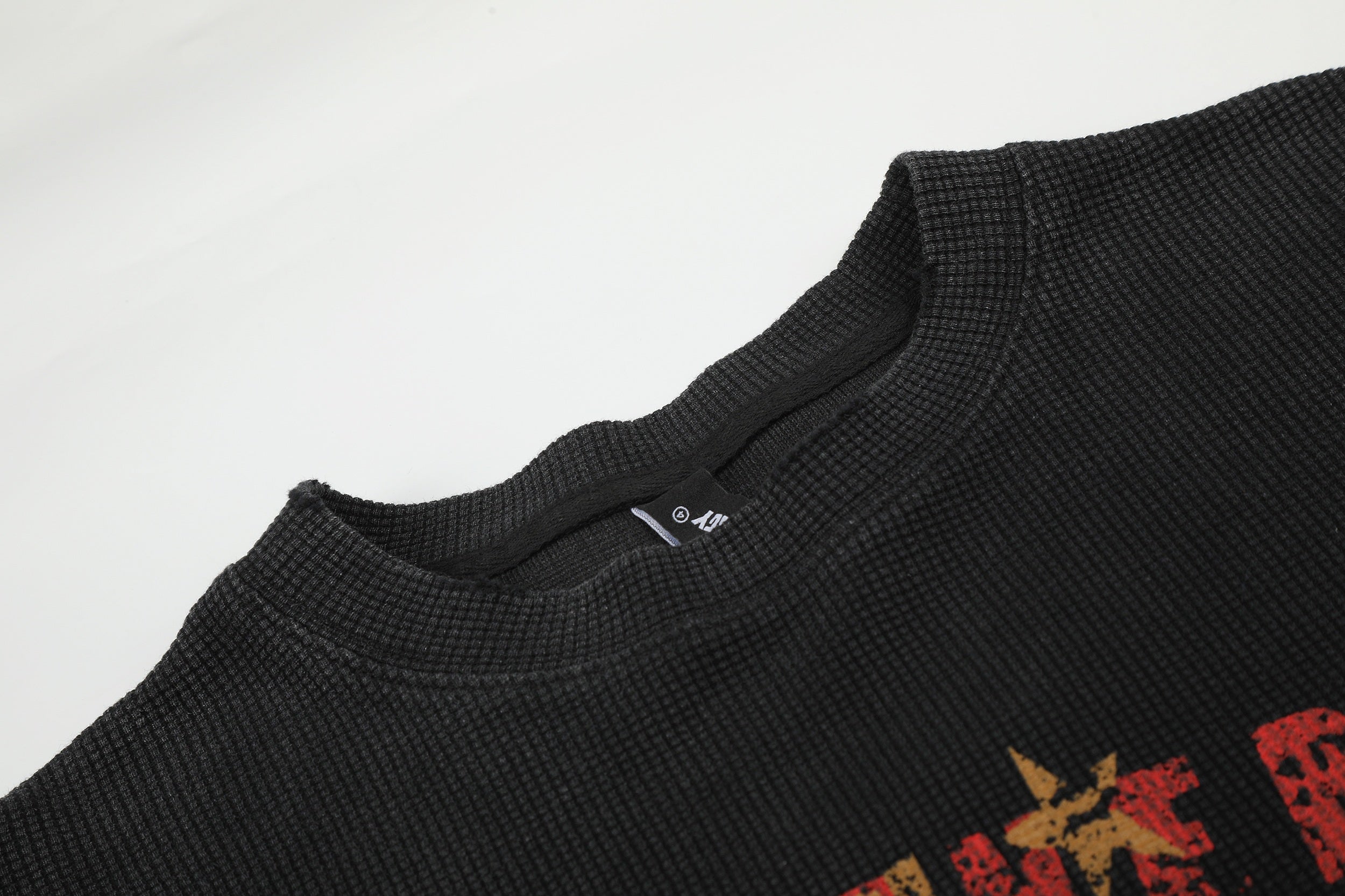 Omirad Vintage Graphic Waffle Long Sleeve Tee