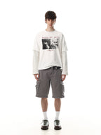 Omirad Layered Graphic Long Sleeve Tee