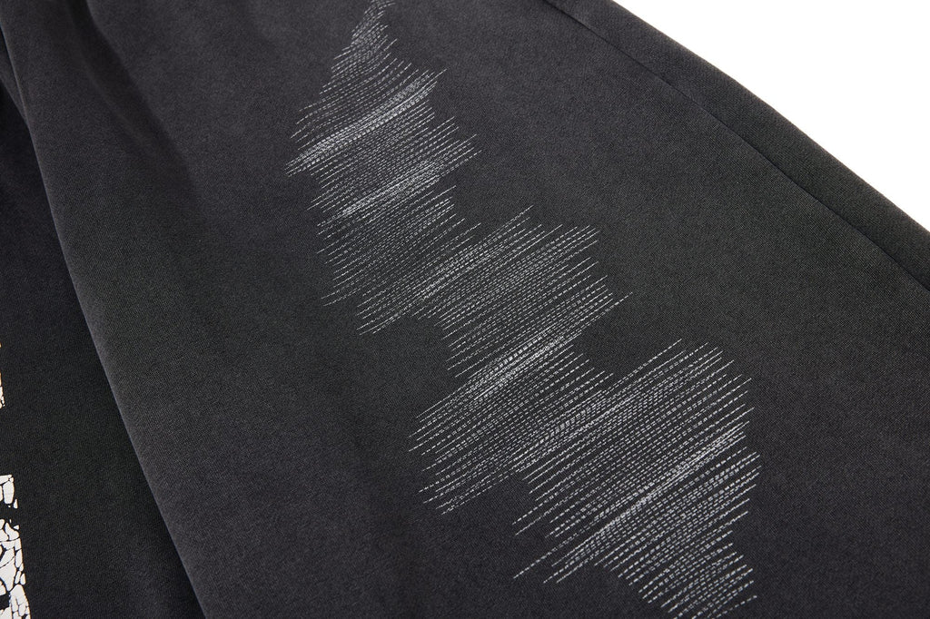 Omirad Cracked Logo Wide-Leg Sweatpants